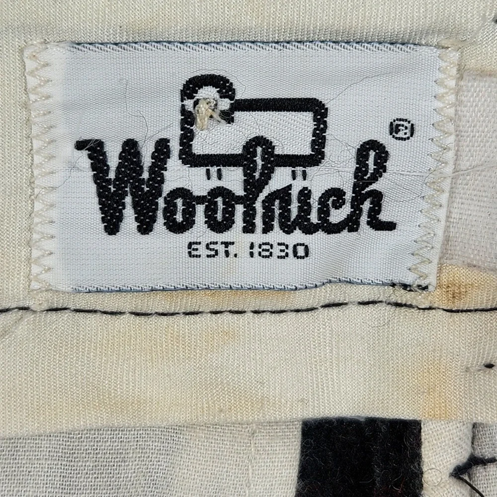 Vintage Woolrich Hunting Pants Mens 36 Gray Red Plaid Malone Heavy Wool USA Made - Picture 5 of 12